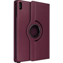 Senka Newface Huawei Matepad 11 10.9 360 Tablet Deri Kılıf - Mürdüm