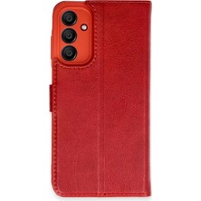 Senka Newface Samsung Galaxy A35 5g Kılıf Trend S Plus Kapaklı Kılıf - Kırmızı