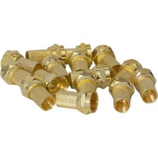 Prativas F Konnektör Altın Rg6/u4 Geniş (100'LÜ Paket)