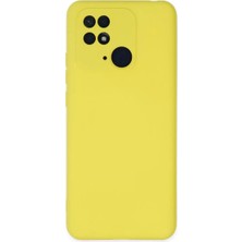 Senka Newface Redmi 10C Kılıf Nano Içi Kadife Silikon - Sarı