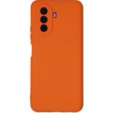 Senka Newface Huawei Nova Y70 Kılıf Nano Içi Kadife Silikon - Turuncu