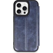 Senka Newface Iphone 14 Pro Max Kılıf Flip Cover - Lacivert