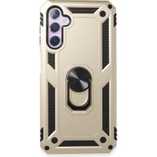 Senka Newface Samsung Galaxy A14 4g Kılıf Sofya Yüzüklü Silikon Kapak - Gold