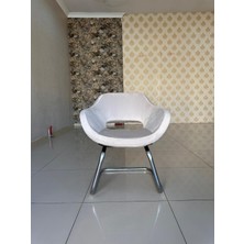 Sahmatra Wings Ev ve Ofis Bekleme Sandalyesi | Misafir Koltuğu | Berjer | Sabit Ayak | Babyface Kumaş - Krem