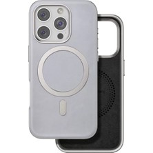 Fiberliz Venco Apple iPhone 16 Pro Puskas Magsafe Kapak - Titan Gri