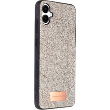 Fiberliz Onegif Samsung Galaxy A06 Bright Simli Kapak - Gold