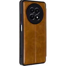 Senka Newface Realme 12 5g Kılıf Flip Cover - Taba