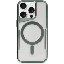 Senka Newface Iphone 15 Pro Kılıf Boyi Magsafe Silikon Kapak - Yeşil