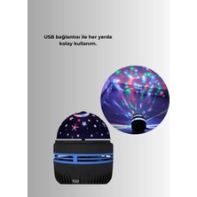 Akinco Galaxy Projektör – 360° Dönebilen Gece Lambası, Dekoratif Ambiyans Işığı