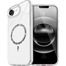 LTG Nova Iphone 16E Live Diamond Magsafe Kapak - Şeffaf