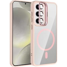 Fiberliz Joko Samsung Galaxy S24 Fe Remim Lensli Magsafe Standlı Kapak - Pembe