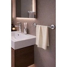 Sas Krom Uzun Banyo Lavabo Havlu Askılığı S-101 Ergonomik Tasarım ve Kolay Montaj