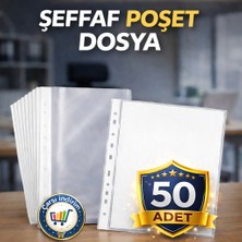 Nistabolje 50 Adet A4 Şeffaf Dosya Föy Poşet Dosya