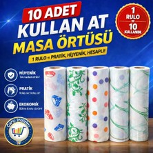 Nistabolje 10 Adet Kullan At Masa Örtüsü(1Rulo )Su ve Yağ Geçirmez 100X120CM Sofra Kağıdı Piknik Örtüsü