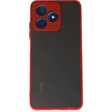 Fiberliz Newface Realme C53 Kılıf Montreal Silikon Kapak - Kırmızı