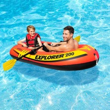 intex Kürekli Binici Bot Seti - Kürekli Şişme Bot Set - Havuz Ve Deniz Binici Bot Explorer 200 - 185x94x41 cm.