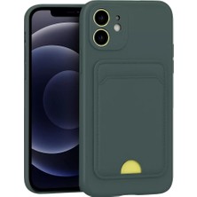 Prativas Iphone 11 Kılıf Kelvin Kartvizitli Silikon - Koyu Yeşil