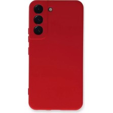 Prativas Galaxy S22 Kılıf Nano Içi Kadife Silikon - Kırmızı