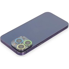 Fiberliz Newface Apple iPhone 13 Pro Renkli Kamera Lens Koruma Cam - Yeşil-Sarı