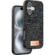 LTG Nova Onegif Iphone 16 Bright Simli Kapak - Siyah