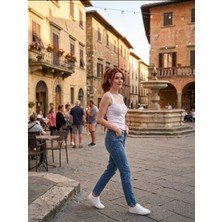 Hn. Giyim Kadın Kare Yaka Penye Atlet Süprem Basic Kolsuz - Günlük Rahat Kesim Tişört 2'li Paket (Siyah&beyaz)