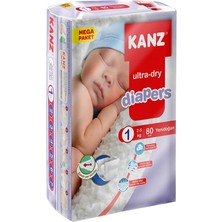 Kanz Bebek Bezi Yeni Doğan 2-5 kg / 80 Adet - Mega Paket 1 Numara