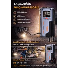 Munico 12.000 Mah Jump Starter Akü Takviye Cihazı Işıklı Hava Kompresörü Powerbank Taşınabilir Araç Akü