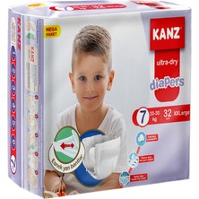 Kanz Bebek Bezi XXLarge 20-30 kg / 32 Adet - Mega Paket 7 Numara