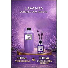 Freyr Lavanta Bambu Çubuklu Oda Kokusu 100 ml + 500 ml Yedek Dolum Likiti – Ferah ve Kalıcı Ortam Kokusu