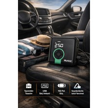 Munico Bisiklet ve Motosiklet Için Taşınabilir Hava Kompresörü Dijital Basınç Gösterge Powerbank Fonksiyon