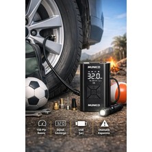 Munico Akıllı Durma Sistemli Dijital Oto Hava Kompresörü Powerbank Fonksiyonlu 120W Güçlü Motorlu Dijital