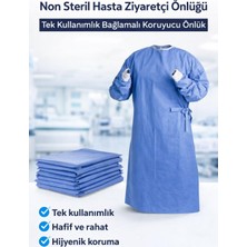 Fiberliz Non Steril Hasta Ziyaretçi Önlüğü 1 Adet – Tek Kullanımlık Bağlamalı Koruyucu Önlük