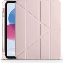 Fiberliz Newface Apple iPad 2022 10.9 (10.nesil) Kılıf Kalemlikli Mars Tablet Kılıfı - Rose Gold