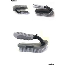 Munico 2 Adet Araç Temizlik Fırçası Koltuk ve Paspas Için Dayanıklı Kıllı Ergonomik Saplı Profesyonel Çözüm