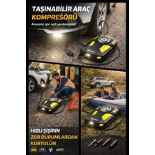 Munico Analog Basınç Göstergeli Oto Hava Kompresörü Güçlü Motorlu Lastik Şişirme Pompası Profesyonel Analog