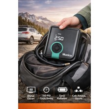 Munico Taşınabilir Hava Pompası 4000MAH Powerbank Özellikli Lastik Basınç Gösterge Şarjlı Araba Motosiklet