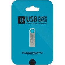 Prativas ﻿powerway Pw-8gb 8 GB USB 2.0 Mini Metal Flash Bellek