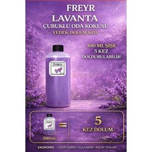 Freyr 500 ml Lavanta Bambu Çubuklu Oda Kokusu Yedek Dolum Likiti – Kalıcı ve Ferah Ortam Kokusu
