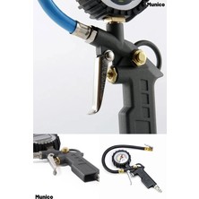 Munico Profesyonel Saatli Hava Tabancası 0-120 Psi Kapasiteli Ergonomik Tasarım ile Güvenilir Lastik Dolumu