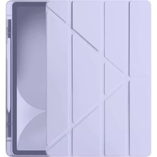 Fiberliz Newface Apple iPad Pro 11 (2024) Kılıf Kalemlikli Hugo Tablet Kılıfı - Lila