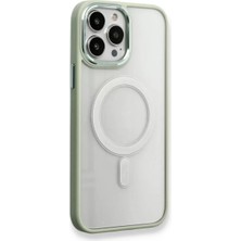 Fiberliz Newface Apple iPhone 14 Pro Max Kılıf Room Magneticsafe Silikon - Su Yeşili