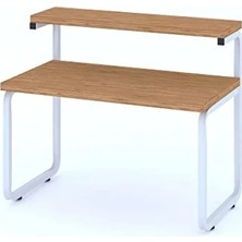 Esranın Dünyası Mikrodalga Fırın Standı, Metal Raflı, Tezgah Üstü Organizer