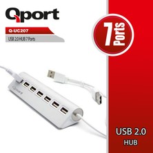Binbir Göz Bilgisayar Qport Q-UC207 7 Port USB Metal USB Çoklayıcı