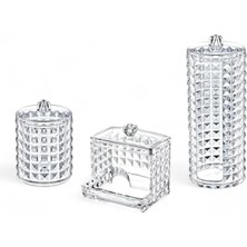 Esranın Dünyası 3'lü Makyaj Organizer Seti - Pamukluk ve Kulak Çubuğu Organizeri