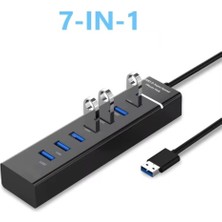 Zeyar Teknoloji 7 Port USB 3.0 Hub Çoklayıcı - 5gbps Yüksek Hız - Tak Çalıştır Tasarım - Laptop ve Pc Uyumlu