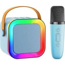 Esranın Dünyası Taşınabilir Karaoke Makinesi – Bluetooth Hoparlörlü, LED Işıklı ve Ses Değiştirici