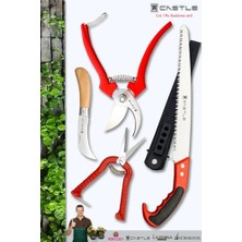 Nuvvo LZ-K17 Budama Makası Budama Testeresi Gül Dal Budama ve Aşı Çakısı Bıçağı 4 Lü Set