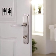 Esranın Dünyası Kilitlenebilir Wc Banyo Kapı Kolu - Nikel Inox, Sağa Sola Uygun