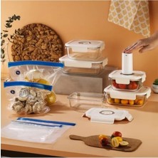 Esranın Dünyası Vakumlu Cam Saklama Kabı ve Gıda Torbası Seti