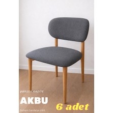 Akbu Sandalye Kılıfı , 6lı Paket , Yüksek Kalite Bohem Model , Lastikli , Mutfak Sandalye Örtüsü